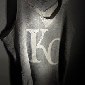 KC royals metallic silver tank